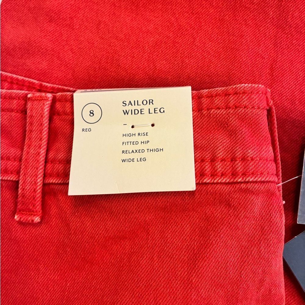 Universal Thread Red High Rise and Wide Leg Jeans - Picture 3 of 10
